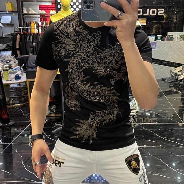 men's t-shirts summer luxury strass men superior quality t animal shirt puncture hip hop social club fashion high end trend short sleev, White;black
men's t-shirts summer luxury strass men superior quality t animal shirt puncture hip hop social club fashion high end trend short sleev, White;black