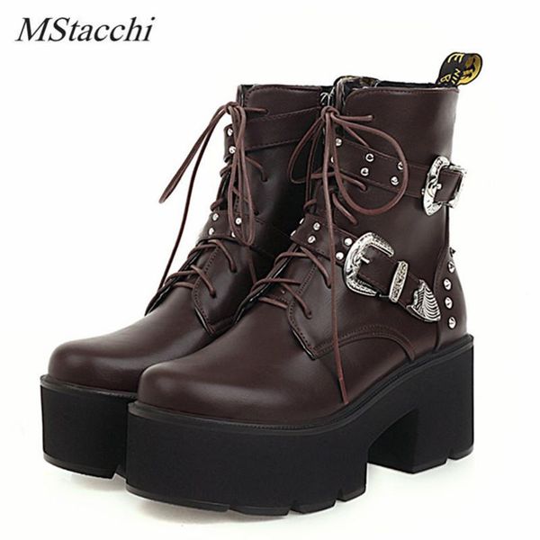 boots mstacchi classics ankle for women plush cross-tied side zipper rivet platform shoes style black brown botas feminina
boots mstacchi classics ankle for women plush cross-tied side zipper rivet platform shoes style black brown botas feminina