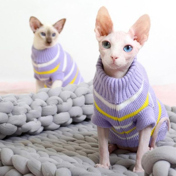 cat costumes clothes fashion cute stripe sweater for sphinx winter warm costume pet hoodie knitted pullover sweatshirt mascotas gatos
cat costumes clothes fashion cute stripe sweater for sphinx winter warm costume pet hoodie knitted pullover sweatshirt mascotas gatos