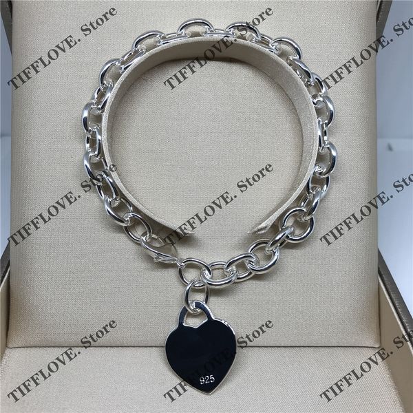 tif classic original 925 sterling silver fashion love heart shaped ot shape charm bracelet choose any size as you like, Golden;silver
tif classic original 925 sterling silver fashion love heart shaped ot shape charm bracelet choose any size as you like, Golden;silver