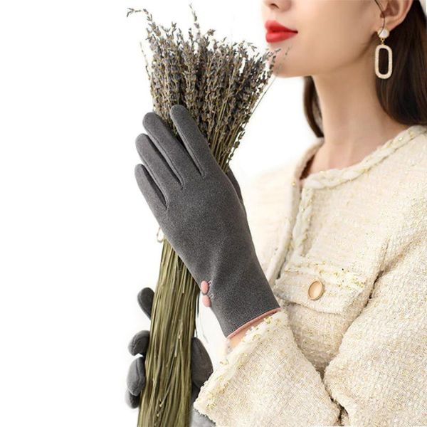 five fingers gloves women winter keep warm touch screen non-slip wearable outdoor cycling drive thicken plus velvet elegant simple style sof, Blue;gray
five fingers gloves women winter keep warm touch screen non-slip wearable outdoor cycling drive thicken plus velvet elegant simple style sof, Blue;gray
