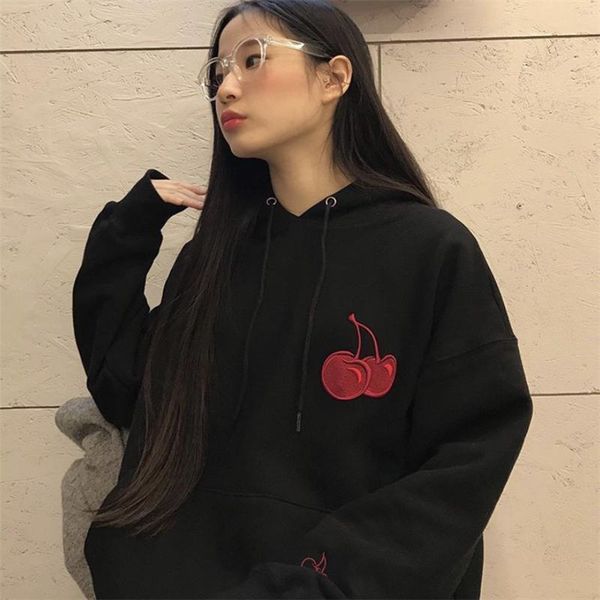 color autumn preppy style women sweatshirt cute embroidered cherry hoodie female vintage girl plush mujer women's hoodies & sweatshirts, Black
color autumn preppy style women sweatshirt cute embroidered cherry hoodie female vintage girl plush mujer women's hoodies & sweatshirts, Black