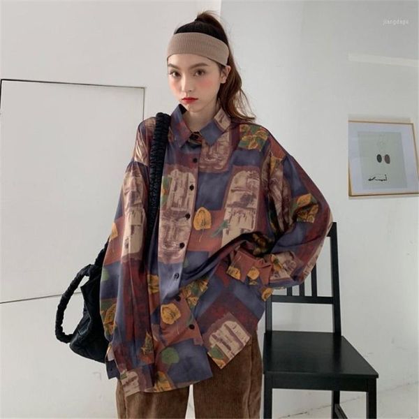 summer long sleeve shirt women single-breasted women's blouse korean fashionn loose oil painting style chemise femme blouses & shirts, White
summer long sleeve shirt women single-breasted women's blouse korean fashionn loose oil painting style chemise femme blouses & shirts, White