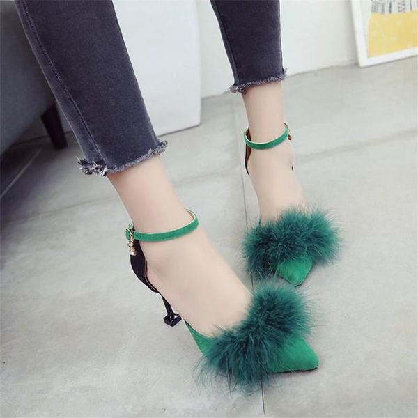 summer 2021 high heel fur sandals with for women platform pumps ankle strap dress shoes, Black
summer 2021 high heel fur sandals with for women platform pumps ankle strap dress shoes, Black
