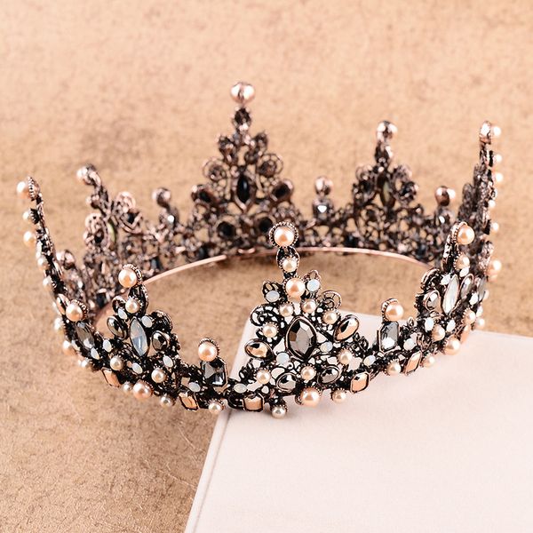 diamond pearl crown for wedding bridal baroque style queen crown wedding hair jewelry for princess, Slivery;golden
diamond pearl crown for wedding bridal baroque style queen crown wedding hair jewelry for princess, Slivery;golden