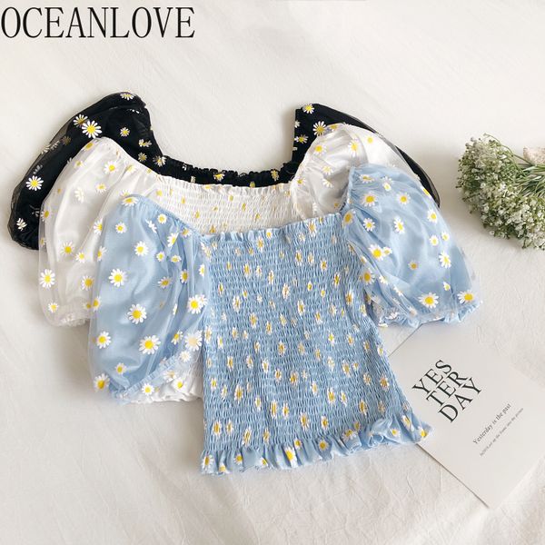 summer sweet floral short girls blusas slash neck puff sleeve korean style blouses women fashion 17000 210415, White
summer sweet floral short girls blusas slash neck puff sleeve korean style blouses women fashion 17000 210415, White