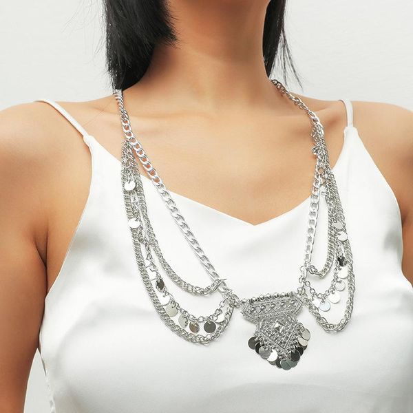 pendant necklaces bohemia style wafer tassel hollow out exaggeration of carve patterns or designs on woodwork restoring ancient ways, Silver
pendant necklaces bohemia style wafer tassel hollow out exaggeration of carve patterns or designs on woodwork restoring ancient ways, Silver