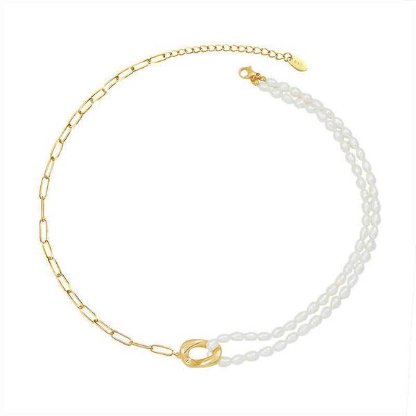 elegant chunky choker 18k gold plated stainls steel link chain with baroque frhwater pearl necklace, Silver
elegant chunky choker 18k gold plated stainls steel link chain with baroque frhwater pearl necklace, Silver
