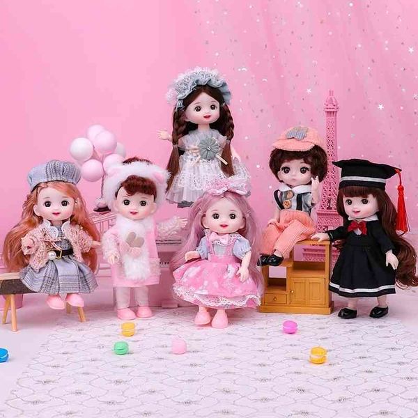 new 16cm smiley bjd doll with clothes headwear suit 3d eyes fashion princess baby boy dolls accessories toys for girls gift 1/12
new 16cm smiley bjd doll with clothes headwear suit 3d eyes fashion princess baby boy dolls accessories toys for girls gift 1/12