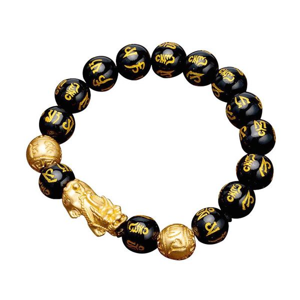 men women shopping beads gift blessing symbol pixiu wealth luck six word mantra bracelet daily fashion obsidian stone bangle, Black
men women shopping beads gift blessing symbol pixiu wealth luck six word mantra bracelet daily fashion obsidian stone bangle, Black