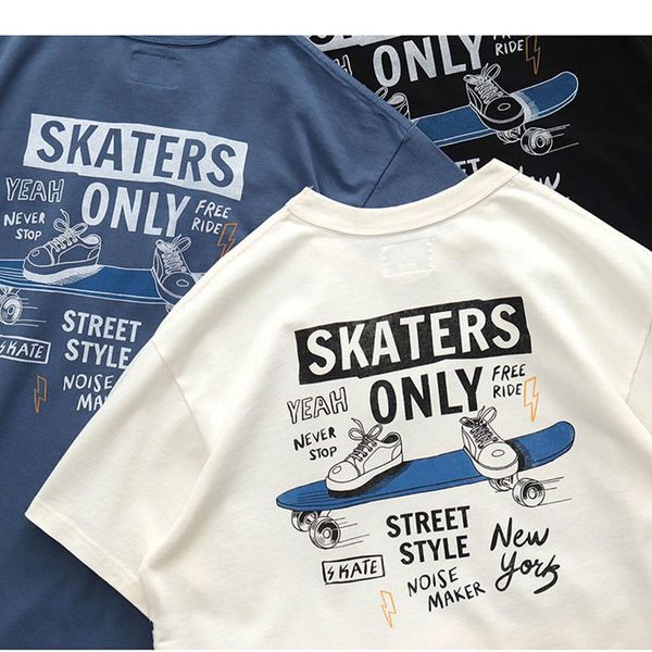 men's t-shirts 2066 high street skateboard print handsome cool boy t-shirt summer loose soft trendy o-neck casual short sleeve men clo, White;black
men's t-shirts 2066 high street skateboard print handsome cool boy t-shirt summer loose soft trendy o-neck casual short sleeve men clo, White;black