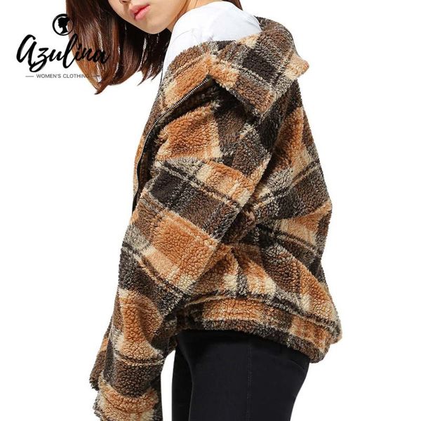women's jackets azulina winter jacket female turn-down collar plaid zipper short women coat clothes casual wide-waist warm outwear, Black;brown
women's jackets azulina winter jacket female turn-down collar plaid zipper short women coat clothes casual wide-waist warm outwear, Black;brown