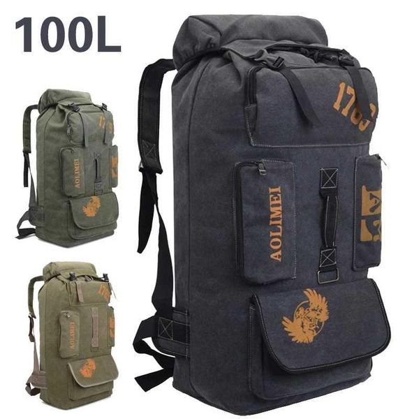 backpack 100l hiking camping canvas outdoor mountaineering bag men tactical travel hunting rucksack fishing equipment
backpack 100l hiking camping canvas outdoor mountaineering bag men tactical travel hunting rucksack fishing equipment