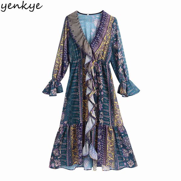 vintage patchwork floral print dress women v neck long sleeve a-line chiffon spring ruffle vestido 210430, Black;gray
vintage patchwork floral print dress women v neck long sleeve a-line chiffon spring ruffle vestido 210430, Black;gray