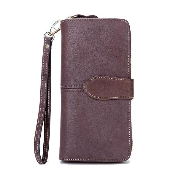wallets solid women genuine leather wallet long soft female clutch purse vintage hasp phone bag billetera mujer, Red;black
wallets solid women genuine leather wallet long soft female clutch purse vintage hasp phone bag billetera mujer, Red;black