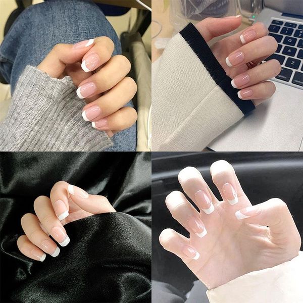 false nails acrylic nail press naked pink french white side extension decor gradient 24pcs short fake, Red;gold
false nails acrylic nail press naked pink french white side extension decor gradient 24pcs short fake, Red;gold