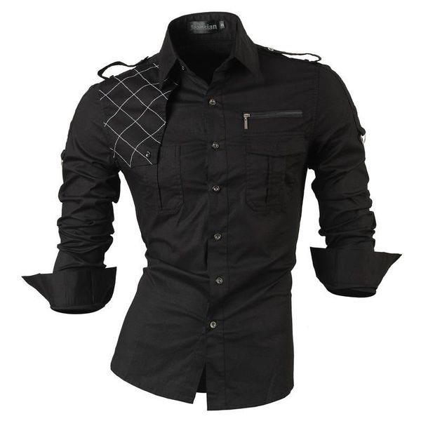 oversize men's long sleeve dress casual shirts slim fit fashion stylish designer military 7987, White;black
oversize men's long sleeve dress casual shirts slim fit fashion stylish designer military 7987, White;black