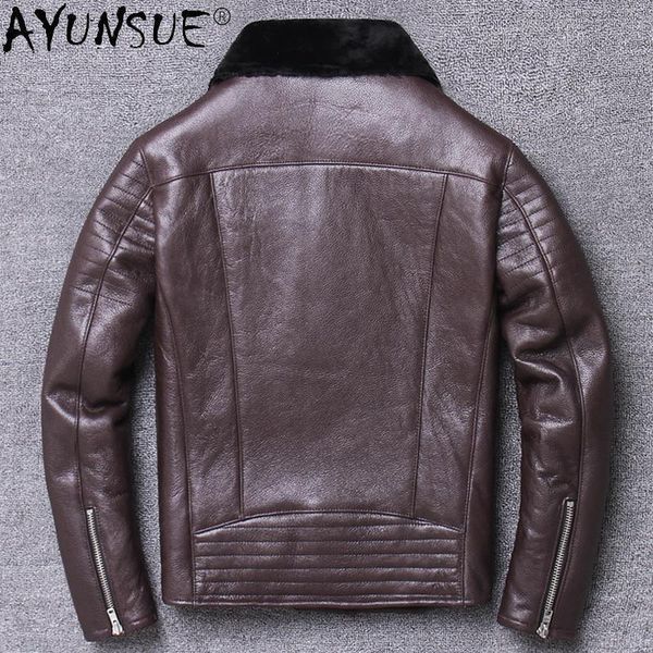 men's leather & faux akoosun 2021 natural sheep shearling jacket genuine for men winter real fur coat plus size coats kj5148, Black
men's leather & faux akoosun 2021 natural sheep shearling jacket genuine for men winter real fur coat plus size coats kj5148, Black