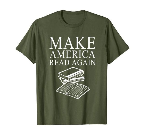 men's t-shirts make america read again t-shirt reading literature librarian, White;black
men's t-shirts make america read again t-shirt reading literature librarian, White;black