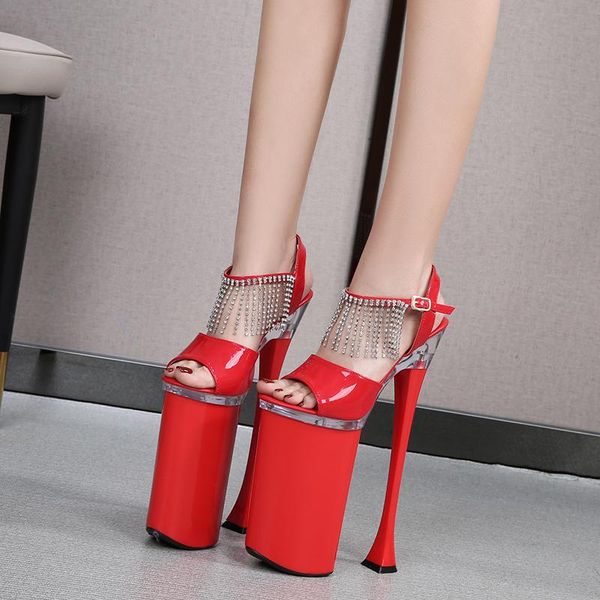 super high sandals platform shoes chain patent leather nightclubs fun female peep toe spike heel ladies sandal summer dress, Black
super high sandals platform shoes chain patent leather nightclubs fun female peep toe spike heel ladies sandal summer dress, Black