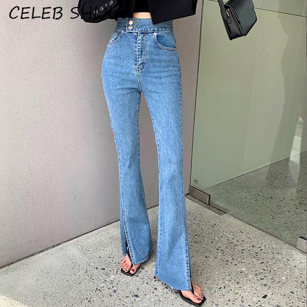 fashion split bootleg jeans for woman high waist elastic korean denim trousers female slim wide leg pants blue bottom women's
fashion split bootleg jeans for woman high waist elastic korean denim trousers female slim wide leg pants blue bottom women's