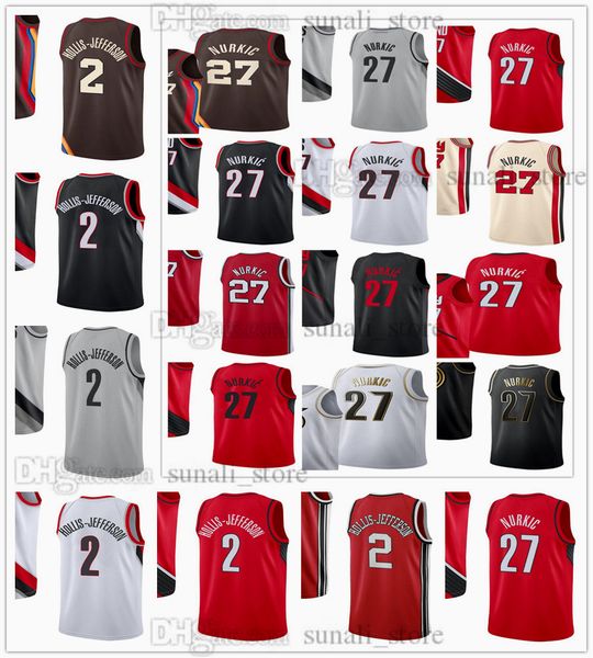 2021 basketball jerseys jusuf 27 nurkic 2 rondae hollis-jefferson city brown earned grey white red black color breathable sports shirts, Black;red
2021 basketball jerseys jusuf 27 nurkic 2 rondae hollis-jefferson city brown earned grey white red black color breathable sports shirts, Black;red
