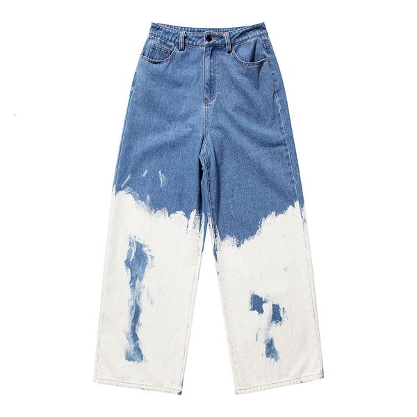 jeans Casual Msxu long-legged brem pants of total length women hit gradient colour rendering wash breeches straight for female tide, Blue