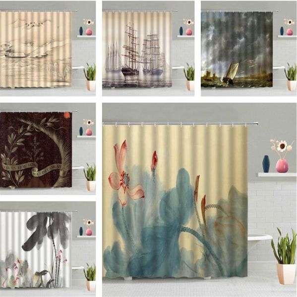 shower curtains lotus retro ink painting curtain flower plant leaf ocean ship scenic bathroom hanging waterproof screen decor
shower curtains lotus retro ink painting curtain flower plant leaf ocean ship scenic bathroom hanging waterproof screen decor