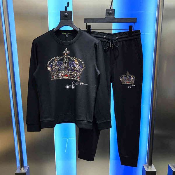 men's jackets street jogging diamond luxury feature crown pattern tracksuit sets fashion autumn winter + pants lbti, Black;brown
men's jackets street jogging diamond luxury feature crown pattern tracksuit sets fashion autumn winter + pants lbti, Black;brown