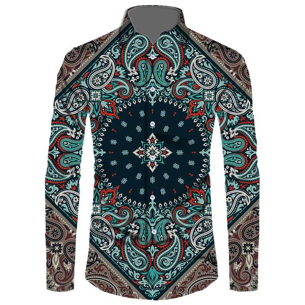 men's casual shirts fashion trend shirt for men spring autumn print long sleeve hawaiian clothing bandana design button, White;black
men's casual shirts fashion trend shirt for men spring autumn print long sleeve hawaiian clothing bandana design button, White;black