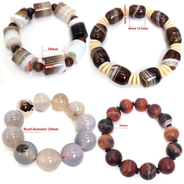 bangle natural round gem stone agates onyx men bracelets 12-20mm brown stripe ethnic rosary energy beads prayer wristband, Black
bangle natural round gem stone agates onyx men bracelets 12-20mm brown stripe ethnic rosary energy beads prayer wristband, Black
