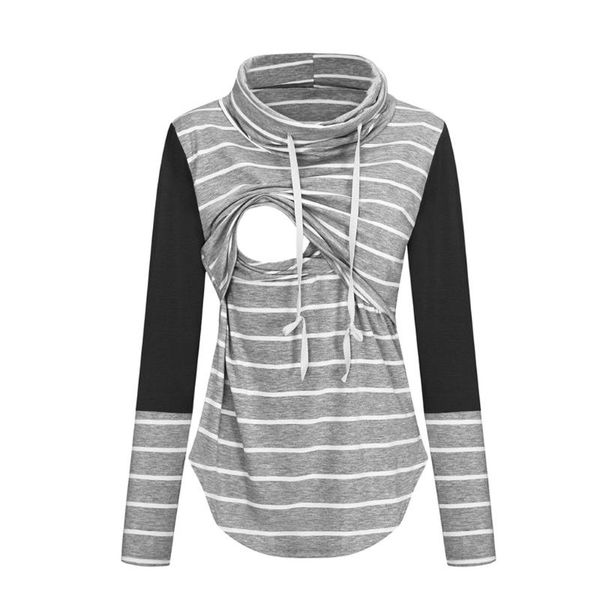 maternity & tees women blouse pregnant nusring long sleeve splicing stripe breastfeeding pullover casual winter, White
maternity & tees women blouse pregnant nusring long sleeve splicing stripe breastfeeding pullover casual winter, White