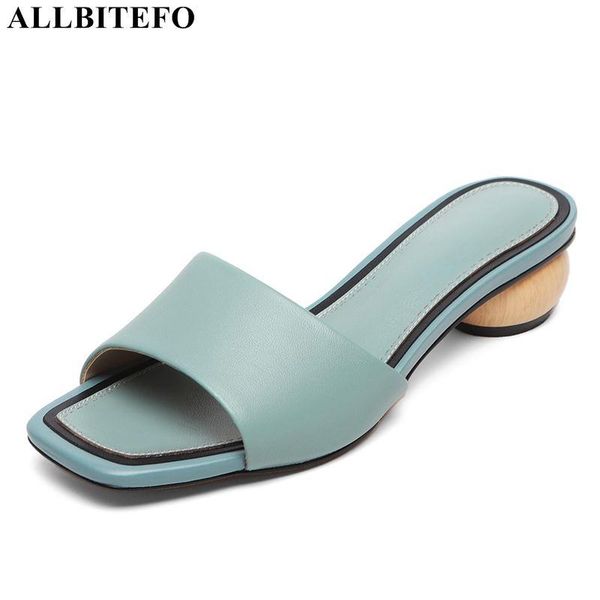 slippers allbitefo square toe ful genuine leather high heels women summer heel shoes flip flops, Black
slippers allbitefo square toe ful genuine leather high heels women summer heel shoes flip flops, Black
