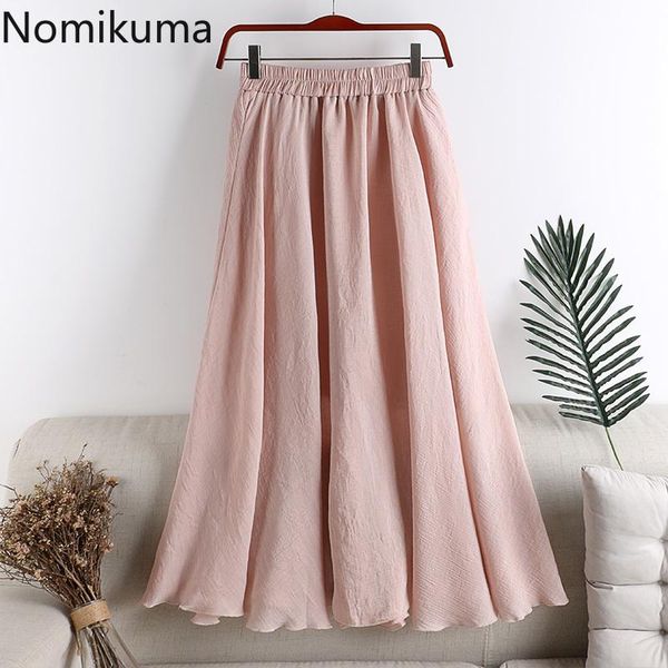 nomikuma stretch waist a line skirt women casual all-match unicolor mid calf skirts female korean style arrival faldas mujer, Black
nomikuma stretch waist a line skirt women casual all-match unicolor mid calf skirts female korean style arrival faldas mujer, Black