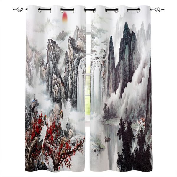 curtain & drapes chinese style landscape painting windows curtains for living room bedroom decorative kitchen treatments
curtain & drapes chinese style landscape painting windows curtains for living room bedroom decorative kitchen treatments
