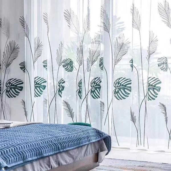 curtain & drapes embroidered banana leaf tulle curtains for bedroom the livingroom window treatments pastoral sheer voile kitchen deco
curtain & drapes embroidered banana leaf tulle curtains for bedroom the livingroom window treatments pastoral sheer voile kitchen deco