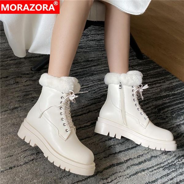 boots morazora 2021 ankle women thick bottom winter shoes lace up zip casual fashion genuine leather snow, Black
boots morazora 2021 ankle women thick bottom winter shoes lace up zip casual fashion genuine leather snow, Black