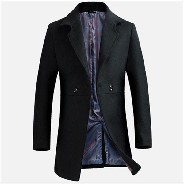men wool winter men's long trench coats double breasted mens overcoat casual slim fit woolen male pea coat kaban erkek, Black
men wool winter men's long trench coats double breasted mens overcoat casual slim fit woolen male pea coat kaban erkek, Black