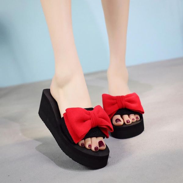 slippers 2021 summer women shoes boho bow wedges slides sandals beach platfrom casual, Black
slippers 2021 summer women shoes boho bow wedges slides sandals beach platfrom casual, Black