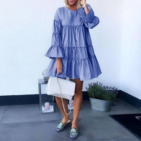 casual dresses ruffled dress women'sundress summer mini beach long sleeve solid pleated vestido 2021 vonda plus size robe femme, Black;gray
casual dresses ruffled dress women'sundress summer mini beach long sleeve solid pleated vestido 2021 vonda plus size robe femme, Black;gray