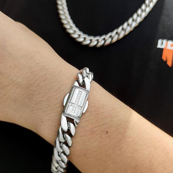 chains nuoya hiphop 12mm gold chain necklace cross iced clasp stainless steel plated jewelry, Silver
chains nuoya hiphop 12mm gold chain necklace cross iced clasp stainless steel plated jewelry, Silver