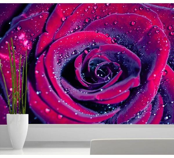 wallpapers purple flower with water-drop rose mural 3d wall papel po wallpaper for living room sofa background stickers
wallpapers purple flower with water-drop rose mural 3d wall papel po wallpaper for living room sofa background stickers