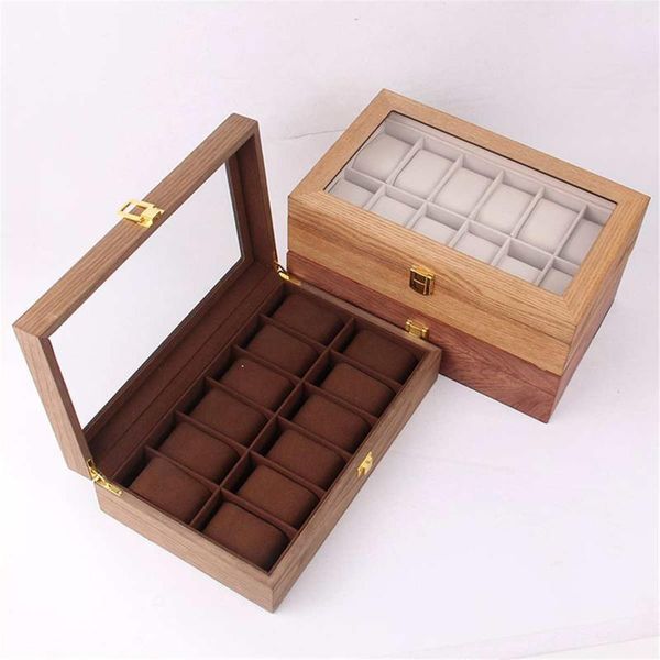 watch boxes & cases 6/10/12 grids retro red wooden display case durable packaging holder jewelry collection storage organizer box casket, Black;blue 
watch boxes & cases 6/10/12 grids retro red wooden display case durable packaging holder jewelry collection storage organizer box casket, Black;blue