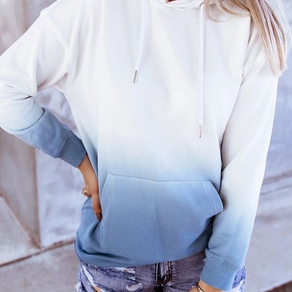 autumn and winter women's loose tie dye printed hooded long sleeve sweate, Blue;black
autumn and winter women's loose tie dye printed hooded long sleeve sweate, Blue;black
