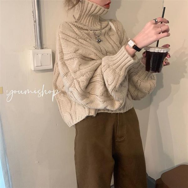 winter warm turtleneck women short twist knitted sweater pullover vintage solid color long sleeve woman sweaters pull women's, White;black
winter warm turtleneck women short twist knitted sweater pullover vintage solid color long sleeve woman sweaters pull women's, White;black