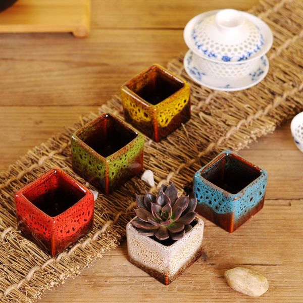 pcs colorful succulents flowerpot square plants pot high grade small mini home decoration garden office ceramic planters & pots
pcs colorful succulents flowerpot square plants pot high grade small mini home decoration garden office ceramic planters & pots