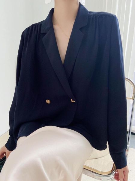 women's blouses & shirts casual loose street fried suit collar shirt j5yu, White
women's blouses & shirts casual loose street fried suit collar shirt j5yu, White