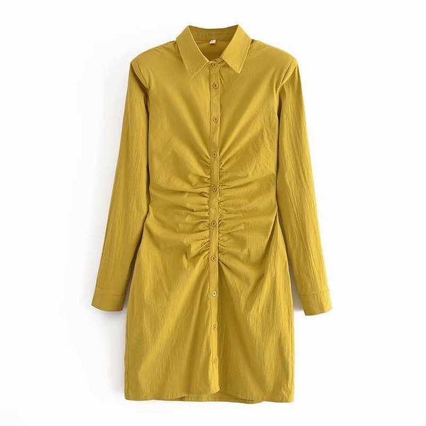 women pleated shirt dress with shoulder pads fashion long sleeves button-up elastic chic lady midi dresses woman robe 210709, Black;gray
women pleated shirt dress with shoulder pads fashion long sleeves button-up elastic chic lady midi dresses woman robe 210709, Black;gray