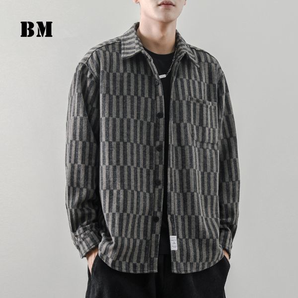 men's casual shirts japanese streetwear striped shirt men's clothing harajuku long sleeve coat 2021 fashion lapel top, White;black
men's casual shirts japanese streetwear striped shirt men's clothing harajuku long sleeve coat 2021 fashion lapel top, White;black