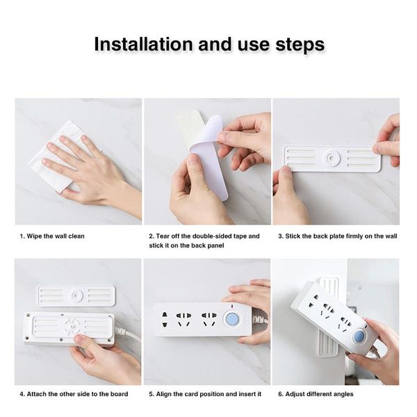 1pc wall-mounted sticker punch-plug fixer home self-adhesive socket cable wire organizer power strip holder hooks & rails
1pc wall-mounted sticker punch-plug fixer home self-adhesive socket cable wire organizer power strip holder hooks & rails